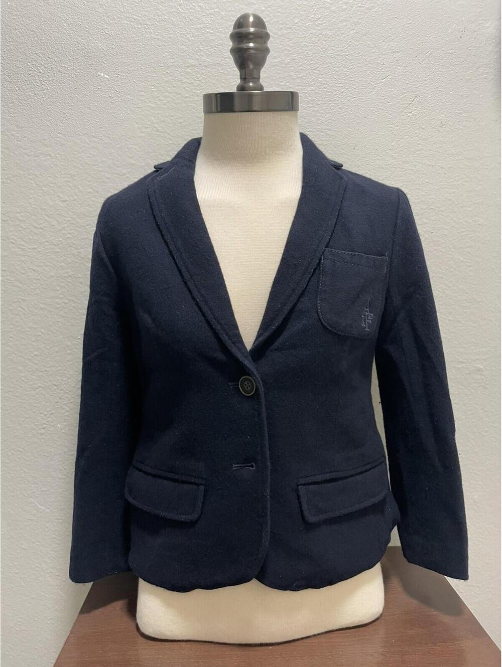 VTG Abercrombie & Fitch Y2K Blue Blazer Wool Blend Jacket M